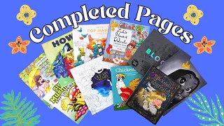 Completed Coloring Pages January 2026 Art Supplies Flip Through and February Plans