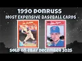 1990 Donruss Most Expensive eBay Sales Baseball Cards - December 2025