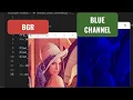 14 Extract the blue color channel from BGR color image using Open CV and Python
