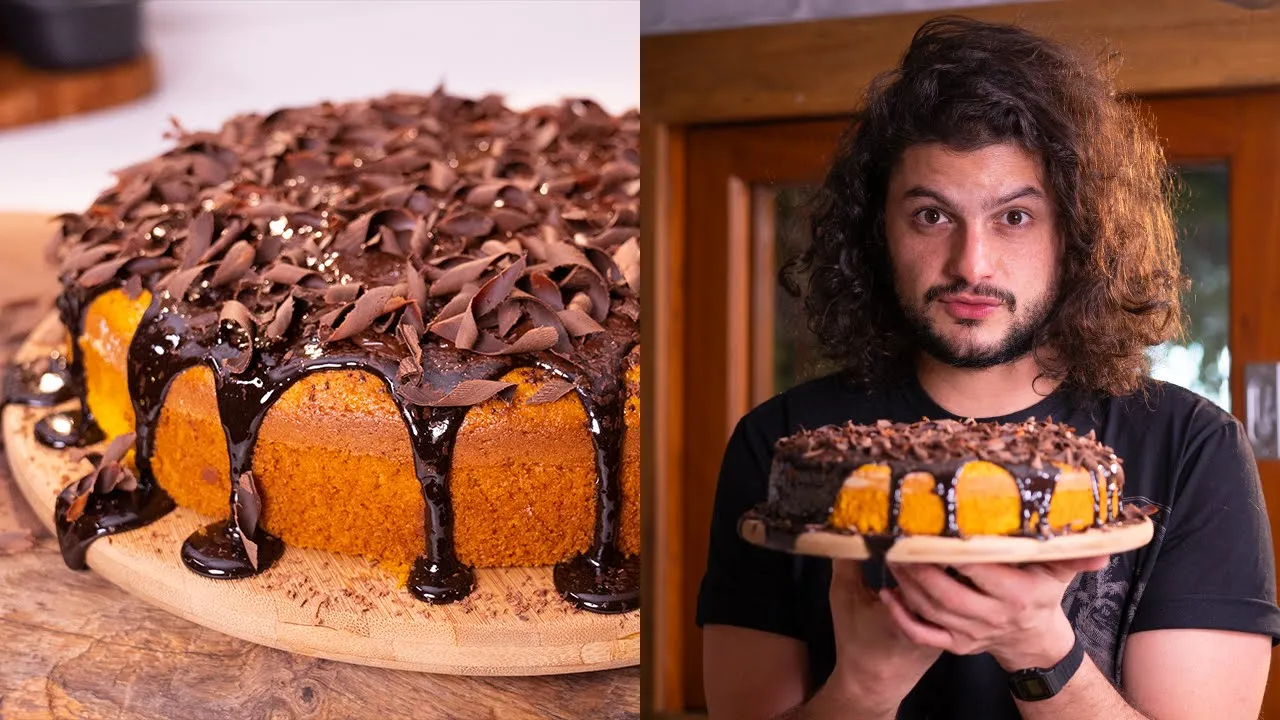 BOLO DE CENOURA COM BRIGADEIRO FÁCIL E RÁPIDO | Menino Prendado