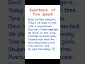 Importance of Time Speech Short English Speech 10 Lines on Time
