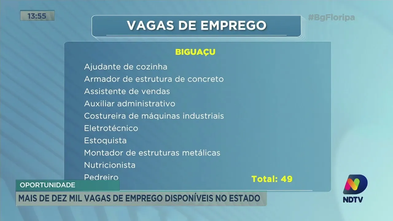 Confira as oportunidades de emprego na Grande Florianópolis