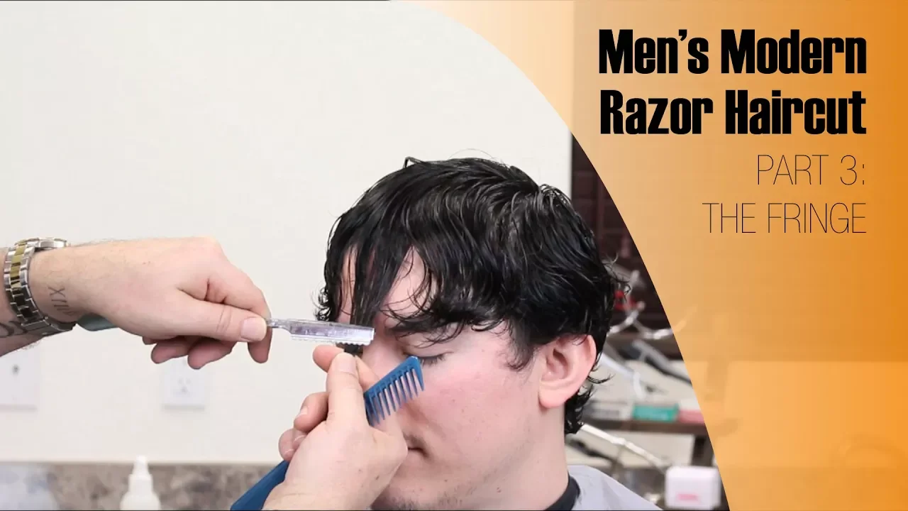 Part 3 - Men's Modern Razor Haircut - The Fringe - Erik Lander