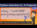 Python Interview Questions in Tamil Be Careful While Coding capitalize VS upper