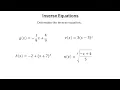Inverse - Write the Inverse Equation Function Notation