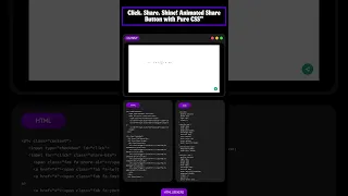 Click Share Shine Animated Share Button with Pure CSS