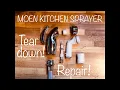 Leaking Jammed Moen Kitchen Faucet Sprayer Disassembly tear down REPAIR