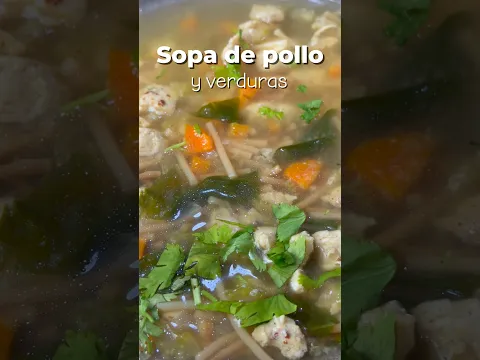 Sopa de pollo y verduras