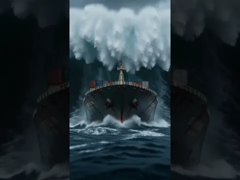 Эта волна появляется из ниоткуда 😳🌊
