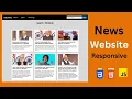News Website Using HTML CSS and JavaScript How To Make website using HTML and CSS