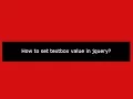 How to set textbox value in jquery