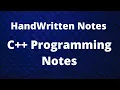 HandWritten Notes - C Programming Notes