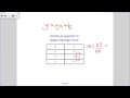 Write an Equation from XY Table