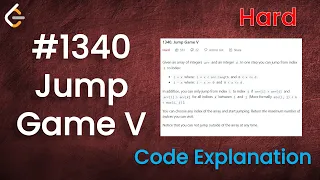 Jump Game V Live Coding with Explanation Leetcode - 1340