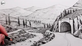 How to Draw a Road Through Mountains