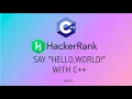 Say Hello World with C Hackerrank C Solutions