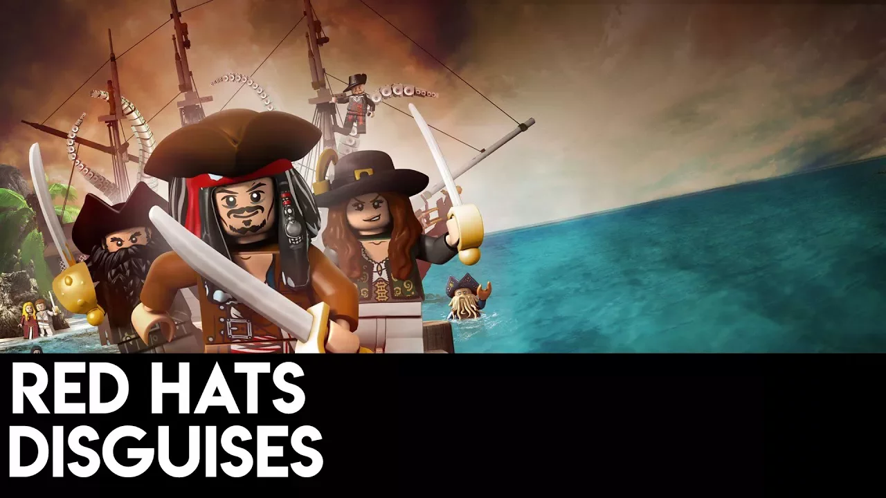 LEGO Pirates of the Caribbean - Red Hat - Treasure x 8. 