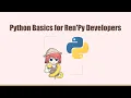 Course Python Basics for Ren Py Developers