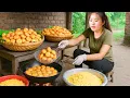 Download Lagu From Kitchen to Market – How to Make Giant Glutinous Rice Donut with Little Daughter for Market Sell