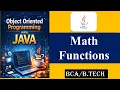 Math function in Java 9 functions of Math round abs max min BCA BTech MCA