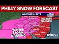 Philadelphia snow storm Sunday 10 inches expected
