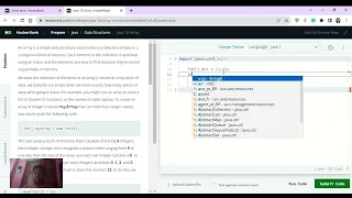 Java 1D Array HackerRank
