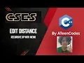 13 yrs old teen solves dp problem with recursion and memoization C CSES Edit distance