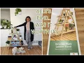 wooden plant ladder stand