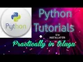 Python installation with pycharm in telugu 2 Python tutorials in telugu
