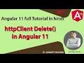 httpClient Delete in Angular 11 Angular 11 Full Tutorial in Hindi