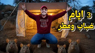 بنيت مأوى للتخييم في 3 ايام فجأة انقلبت الأجواء 