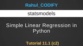 Simple Linear Regression in Python Python Data Science Tutorial 11 1 c2