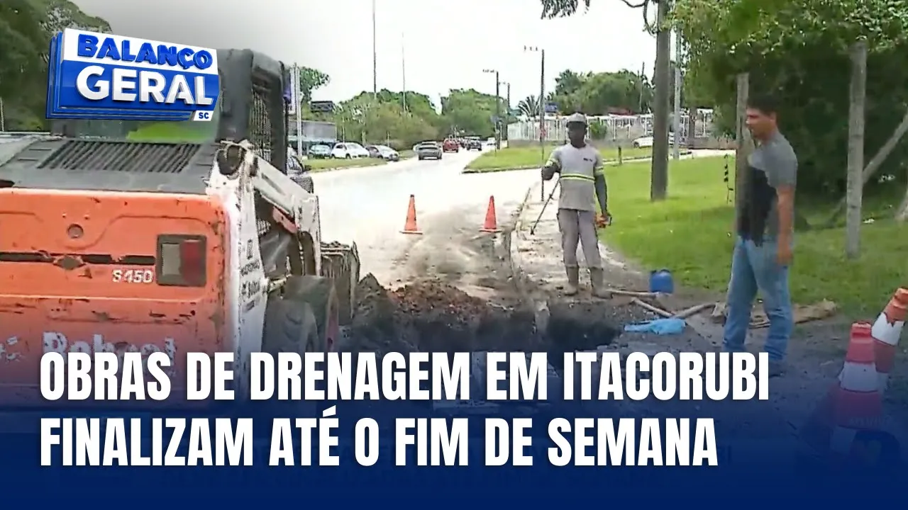 Obras de drenagem na Rua Admar Gonzaga em fase final no Itacorubi