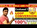 WHILE LOOP FOR LOOP DO WHILE LOOP SYNTAX EXECUTION LOOP CONVERSIONS