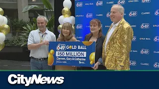 Calgarians win 50 million LOTTO Gold Ball jackpot