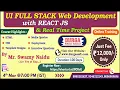 UI FULL STACK Web Development with REACT JS Real Time Project Online Training DURGASOFT