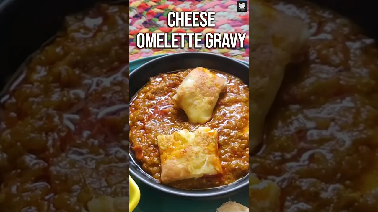 Cheese Gravy Omelette   Cheese Stuffed Omelette   Egg Curry Recipe   Egg Curry #recipe #shorts