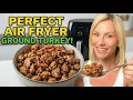 Easy Air Fryer Ground Turkey for Weight Loss High Protein Meal Prep
