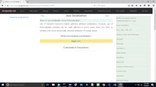 When to use Serializable versus Externalizable javapedia net