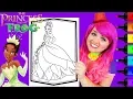 Coloring Tiana Princess The Frog Disney Coloring Page Prismacolor Markers KiMMi THE CLOWN