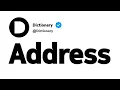 Address Synonyms Similar Words