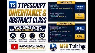 Typescript Inheritance Part - 2 Abstract classes Session 12