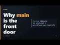 why need main where your C program starts not top-to-bottom