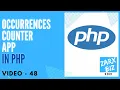 Count occurrence of each character in paragraph in PHP PHP Tutorial PHP for Beginners