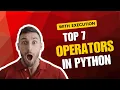 Operators in Python Arithmetic Assignment Comparison Relational Logical and Bitwise Operators