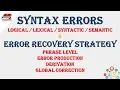 syntax errors error recovery strategy