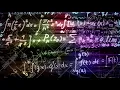 The abstract mathematical formulas moves in the virtual space