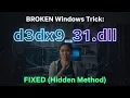 D3dx9 - 31 dll Missing Here s the Solution