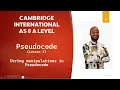 PSEUDOCODE lesson 2 String manipulations in Pseudocode Example question 9618 Cambridge CAIE